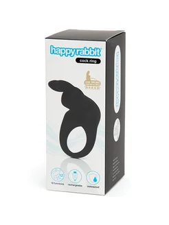 Черное эрекционное виброкольцо Rechargeable