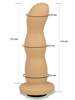 Телесная рельефная насадка Harness - 14,2 см