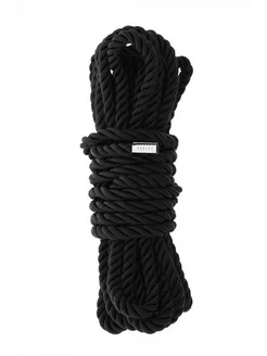 Черная веревка для шибари DELUXE BONDAGE ROPE - 5 м