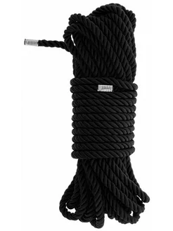 Черная веревка для бондажа BONDAGE ROPE - 10 м