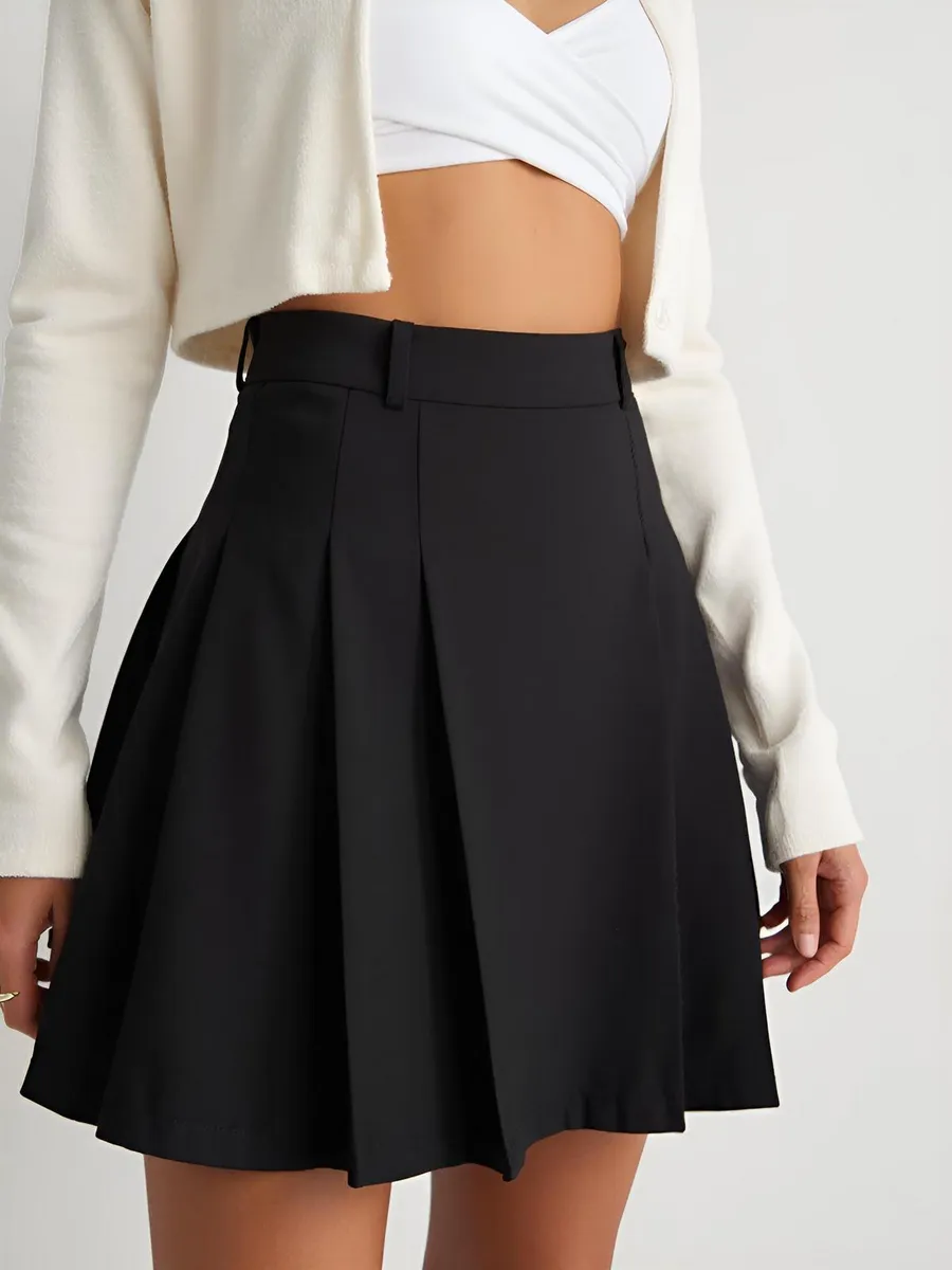 Юбка короткая летняя в складку