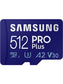 Карта памяти MicroSDXC Samsung Pro Plus 512 Gb 180/130 МБ Samsung 279318103 купить за 7 030 ₽ в интернет-магазине Wildberries