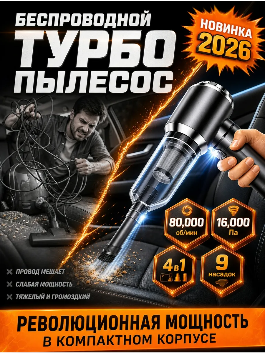 Пылесос для автомобиля беспроводной