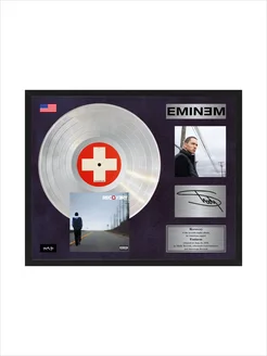 Виниловая декоративная пластинка Eminem в рамке