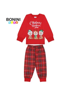 Пижама детская новогодняя с брюками BONINIKIDS 279426089 купить за 655 ₽ в интернет-магазине Wildberries