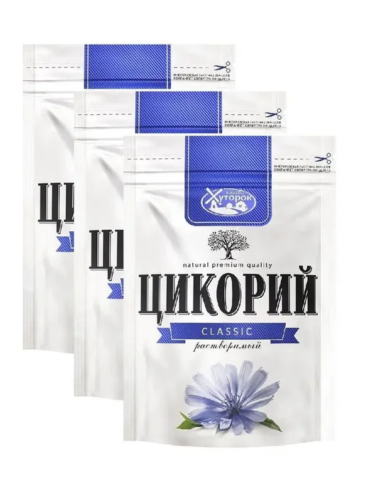 Бабушкин хуторок Цикорий натуральный, растворимый, 3 шт