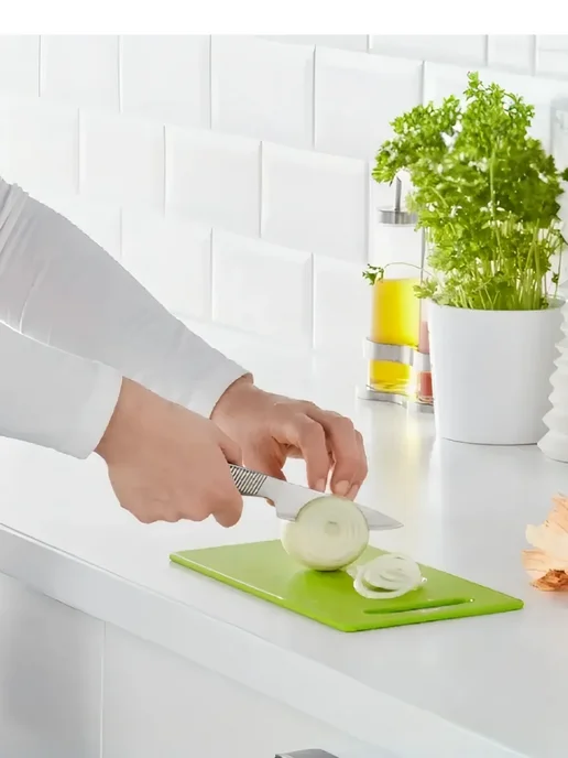 IKEA Разделочная доска Хопплес 24*15 см, салатовый, 24x15 см, фото 2