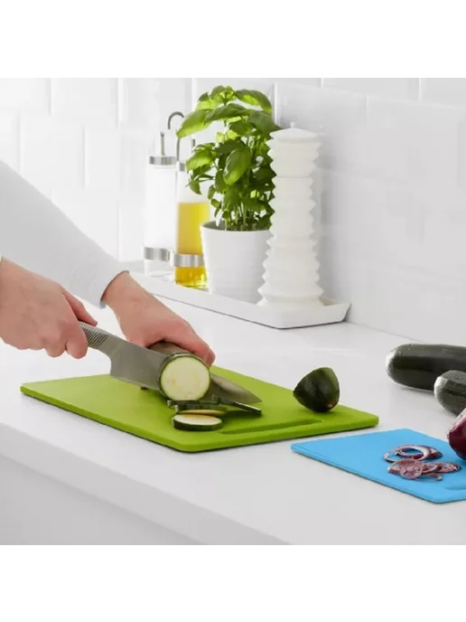 IKEA Разделочная доска Хопплес 24*15 см, салатовый, 24x15 см, фото 5