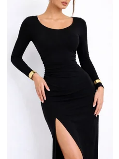 Платье лапша с разрезом