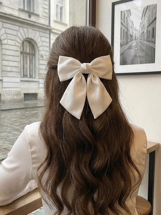 HairBee Бант для волос на заколке набор, черный, 3 шт, фото 2