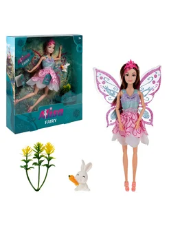 Кукла Фея Alisa Fairy с розовой прядью с цветами и зайцем 1Toy 279998830 купить за 1 806 ₽ в интернет-магазине Wildberries