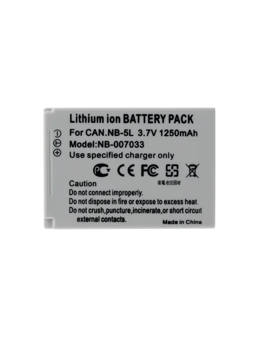 CANON Аккумулятор для фотоаппаратов NB-5L 1250 mAh, 5 л, 1250 мАч, фото 4