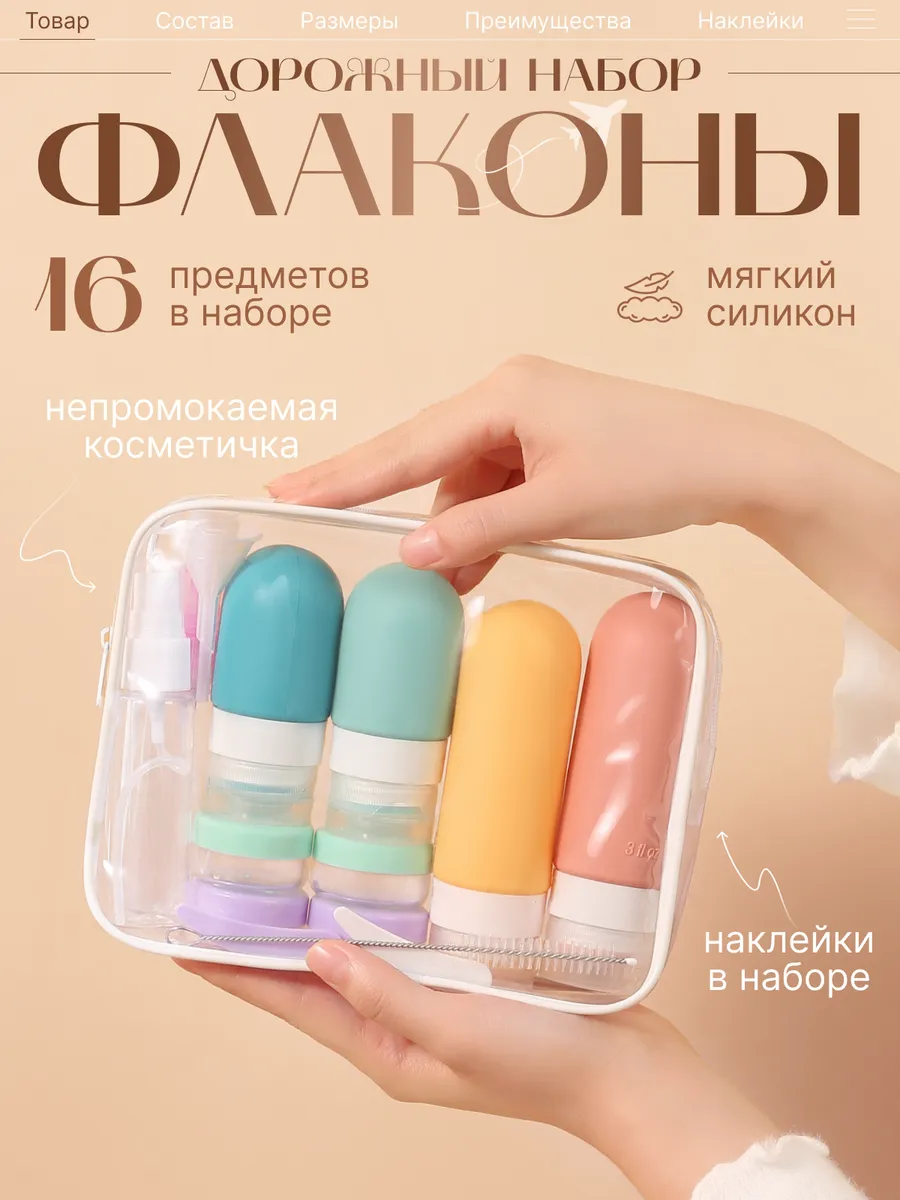 Дорожный набор флаконов