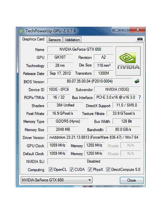 ASPIRING Видеокарта GTX650, 2 ГБ GDDR5 128 - битная 1059 МГц, 2 ГБ, фото 2
