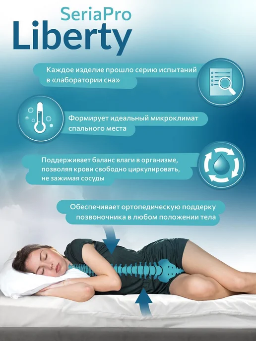 Askona Матрас Seria Pro Liberty, Независимые пружины 180x200 см, 180x200 см, фото 5