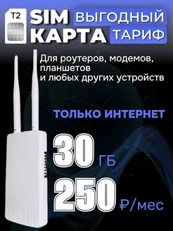 Тариф для модемов и роутеров 30 ГБ Вышки TELE2 280426522 купить за 100 ₽ в интернет-магазине Wildberries