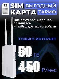 Тариф для модемов и роутеров 50 ГБ Вышки TELE2 280426523 купить за 100 ₽ в интернет-магазине Wildberries