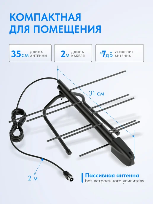 Рэмо Комнатная антенна для телевизора, в упаковке 300 г, фото 5