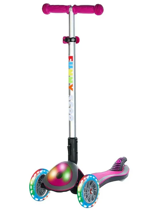 Sportsbaby Самокат Glow FL MS-945 c подсвечивающейся декой, розовый