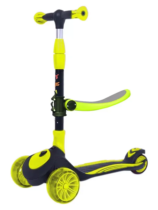 Sportsbaby Самокат MS-946 Triton со светящимися колесами, желтый