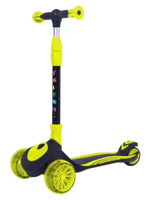 Sportsbaby Самокат MS-946 Triton со светящимися колесами, желтый, фото 2