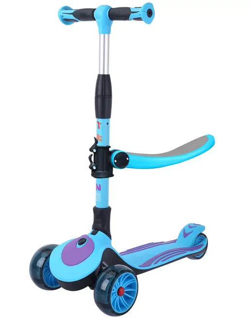 Sportsbaby Самокат MS-946 Triton со светящимися колесами, голубой