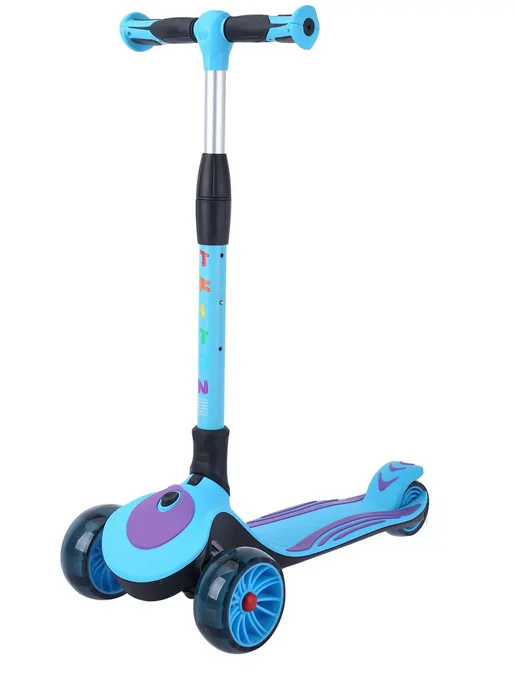 Sportsbaby Самокат MS-946 Triton со светящимися колесами, голубой, фото 3