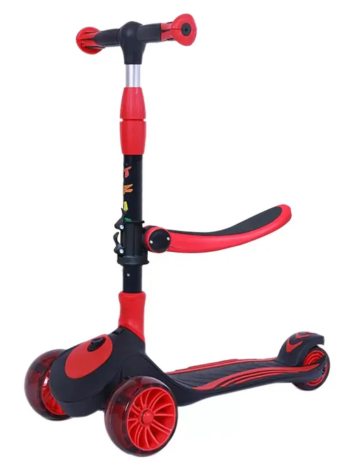 Sportsbaby Самокат MS-946 Triton со светящимися колесами, черный