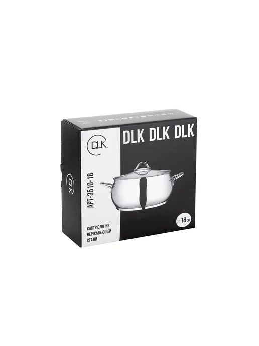 D.L.K. Кастрюля из нержавеющей стали для индукции 20 см ДЛК DLK, 2 л, фото 6