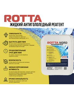 Жидкий антигололедный реагент Rotta 5 кг