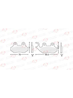 Колодки тормозные дисковые #14 X-TECH (less-metallic) медь