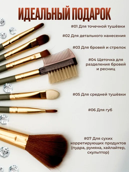 FOREVER Кисти для макияжа и контуринга набор 5 шт, 7 шт, фото 3