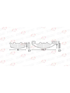 Колодки тормозные дисковые #16 X-TECH (less-metallic) медь