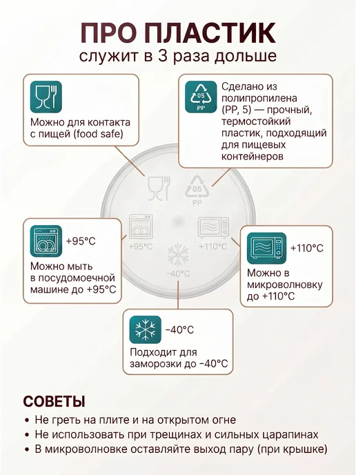 FRG-Market Контейнеры банки пластиковые для хранения, белый, фото 3