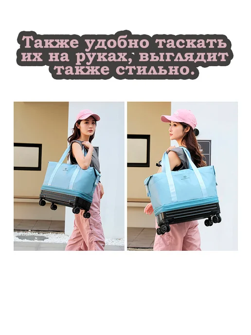 Сумка для путешествий с колесами, черный, фото 2