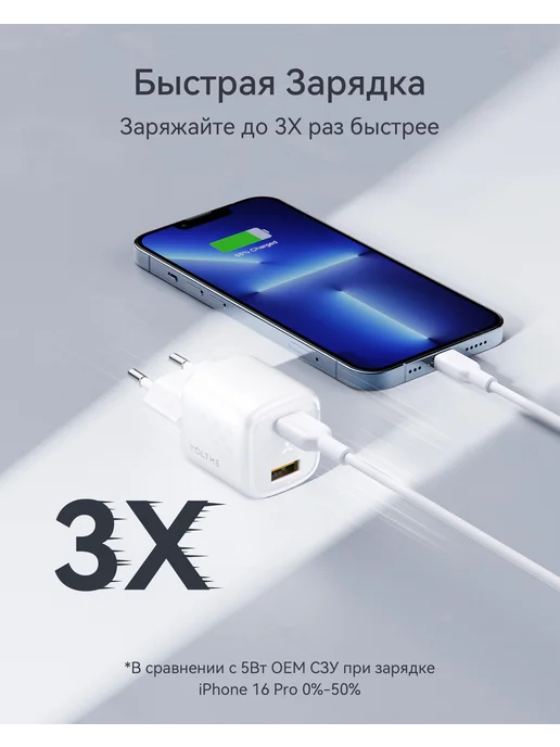 Voltme Зарядное устройство для телефона блок Revo 20CA Duo 20 Вт, 20 Вт, фото 2