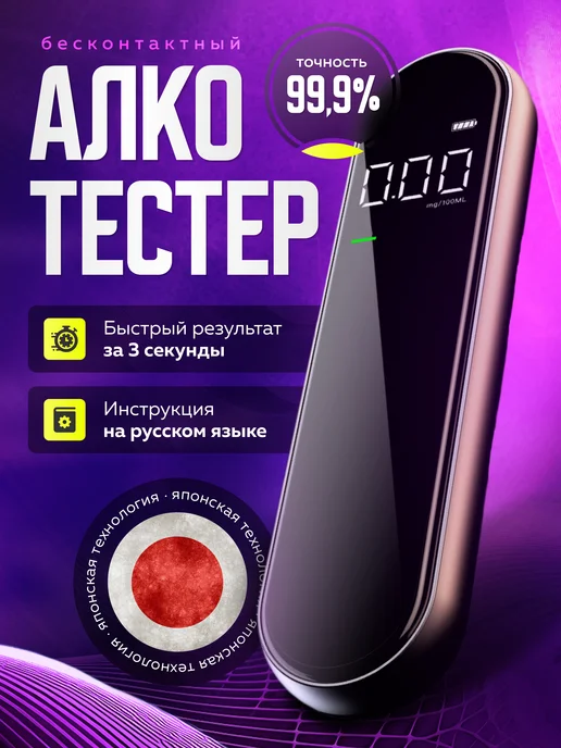 Профессиональный, цифровой, портативный алкотестер в машину, вариант