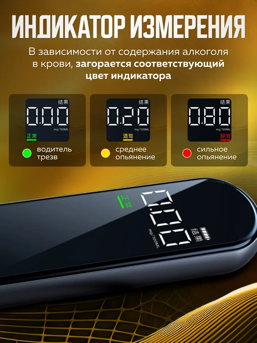 Профессиональный, цифровой, портативный алкотестер в машину, вариант, фото 2