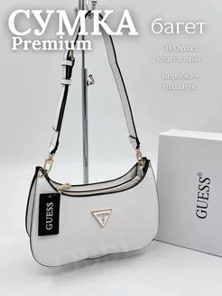 Сумка багет через плечо Guess 280683786 купить за 2 128 ₽ в интернет‑магазине Wildberries