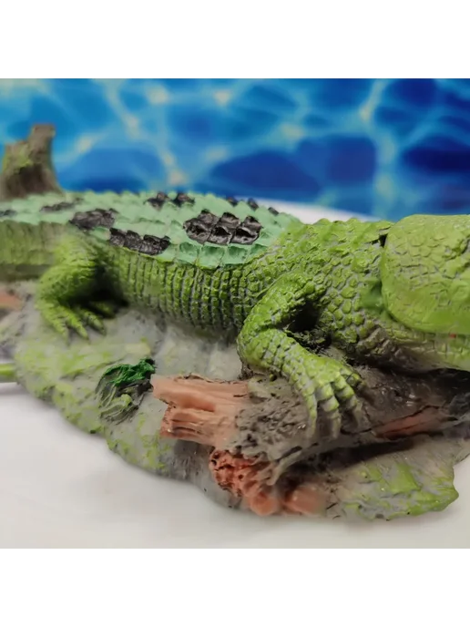 ZooAqua Декорация-распылитель для террариума Крокодил 21*9*6 см, 21x9, фото 4