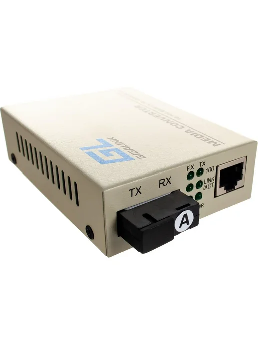 Gigalink Конвертер UTP 100Мбит c, WDM, без LFP, SM, SC GL-M, вариант