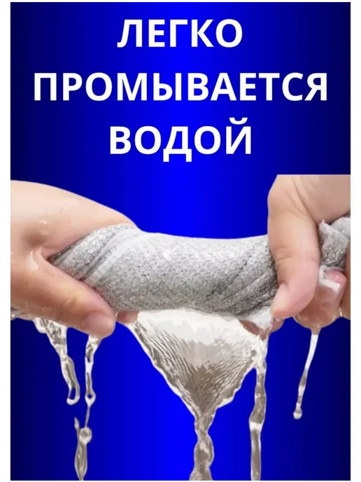 ДомGarden Набор тряпок для мытья посуды губка металлическая узелковая, серый, 5 шт, фото 3