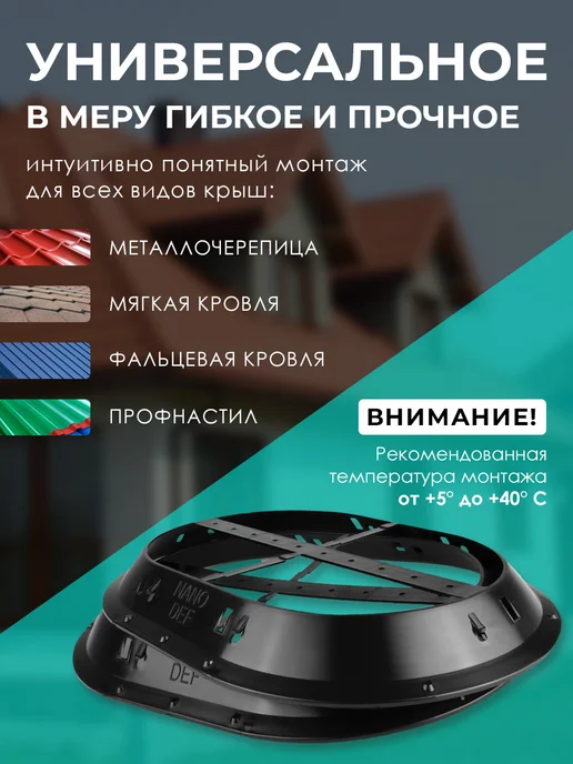 NANO DEF Гидрозатворное кольцо для вентиляции, черный, фото 2
