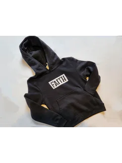 Толстовка с начесом и капюшоном черная