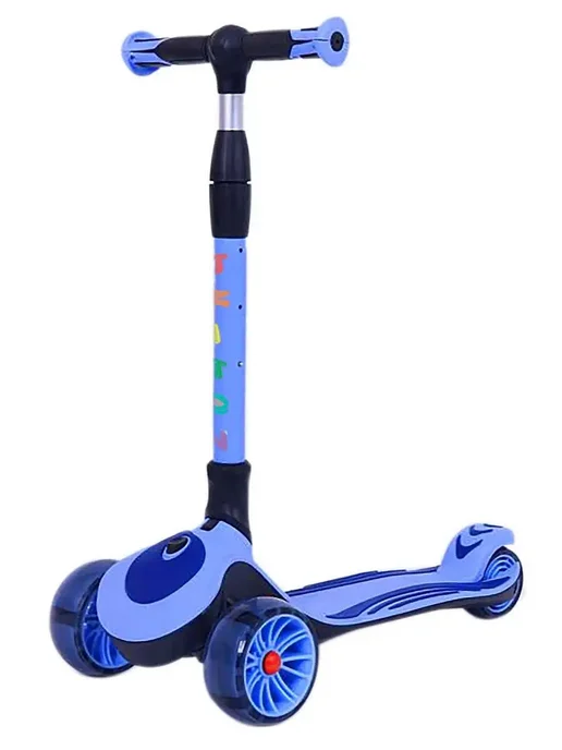 Sportsbaby Самокат MS-947 Triton со светящимися колесами, синий, фото 3