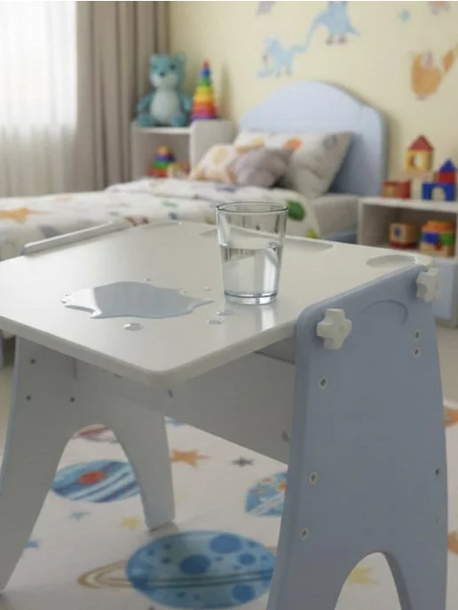 Tech kids Растущий детский стол и стул для малышей от года, розовый, фото 7