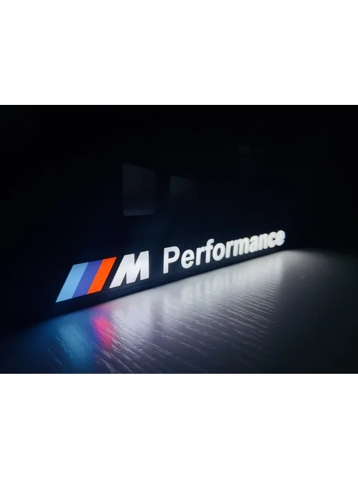 BMW Рамка для номера с подсветкой. Performance справа, вариант, фото 7