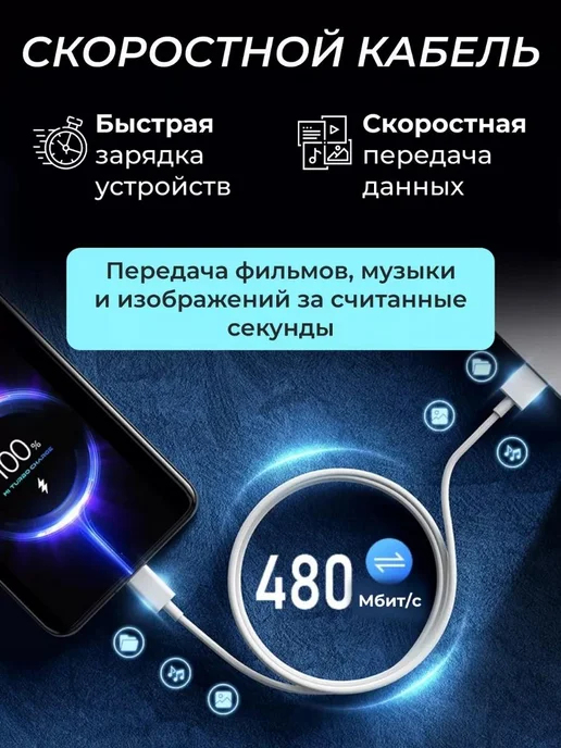 Быстрая зарядка 67w type-c, на андроид Xiaomi, Redmi,Honor, 67 Вт, фото 5