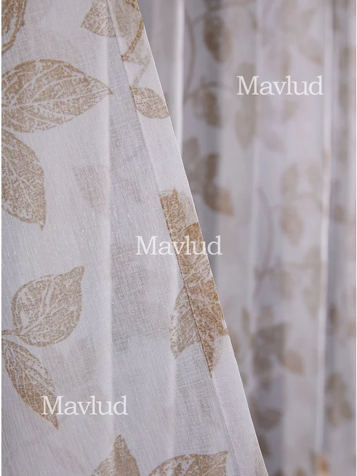 mavlud Тюль штора 200х250 см в гостиную спальню под лен, 200x250 см, фото 3