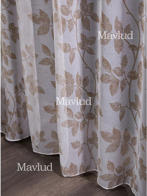 mavlud Тюль штора 200х250 см в гостиную спальню под лен, 200x250 см, фото 5
